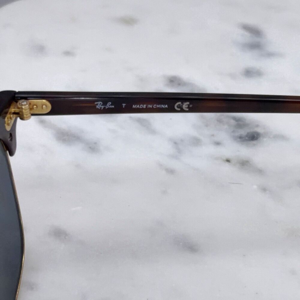 Ray-Ban RB3016 Clubmaster W0366 Tortoise Gold Sun / Eyeglasses Frames Only 49-21 - Picture 8 of 12